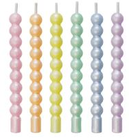SILV Vela Palito Espiral Candy Color 6und