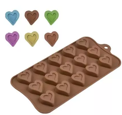 SILV Molde Silicone Chocolate Corações 15...