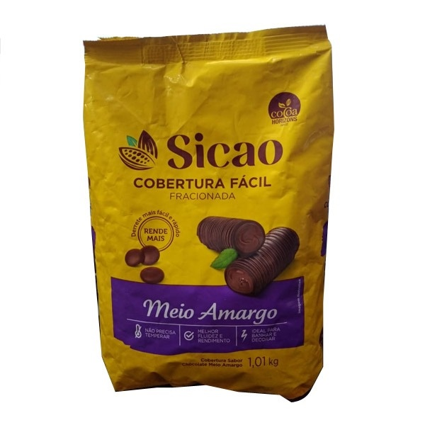 SICAO Cob Meio Amargo Gotas 1,01kg FÁCIL