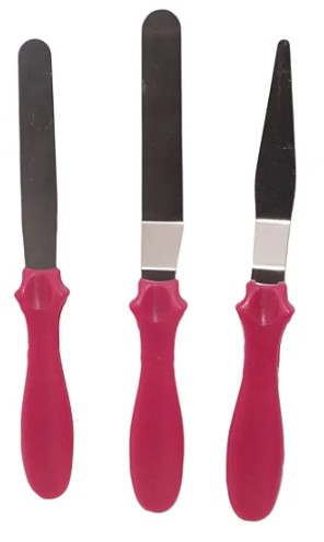 PRIME CHEF Jogo Espátula Inox Pink 3pçs