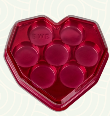 BWB14062 Caixa Coração Lapi. Vermelho 7 C...