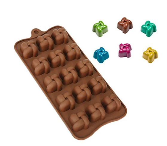 SILV Molde Silicone Chocolate Crochê 15cav