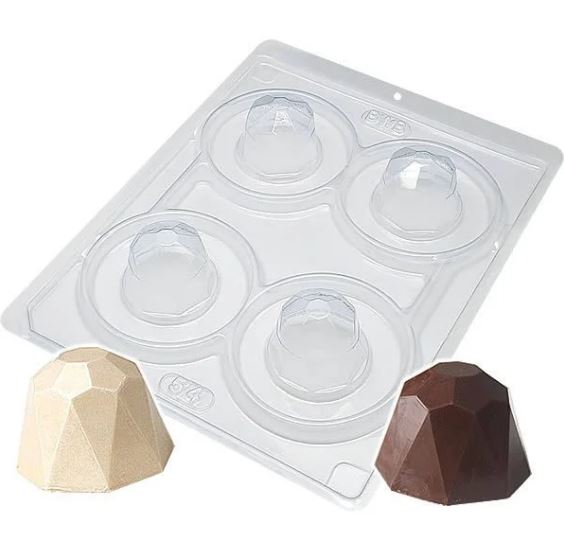 BWB 54 Forma 3 Partes Bombom Trufa Diaman...