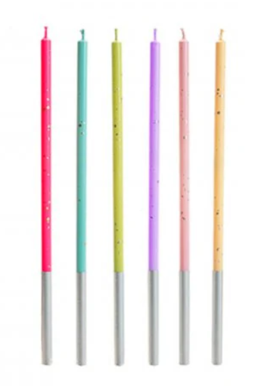 SILV Vela Palito Degrade Arco-íris 15cm -...