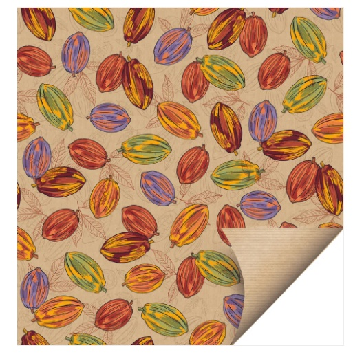 CROMUS Folha Papel Kraft Cacau Tropi 69X8...