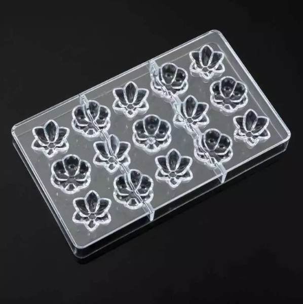 SILV Forma Policarbonato Bombom Flores 16cav