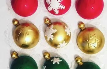 BWB 155 Forma 3 Partes Bolas De Natal 3 Cav