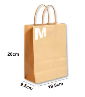 CROMUS Sacola Kraft M 26x19,5x9,5 - 1un