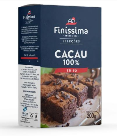 FINISSIMA Cacau em Pó 100% 200g