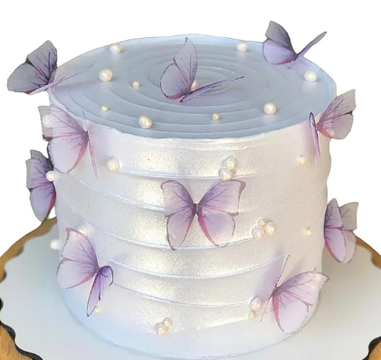 CRDZO Borboleta Decorativa de Tecido Lilá...