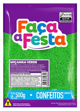 LEKE Confeito Miçanga Verde 500g