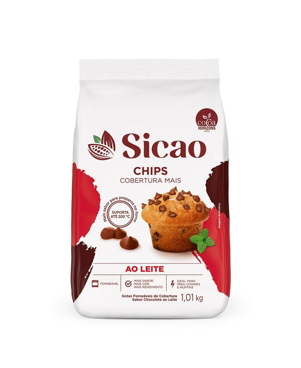 SICAO Chips Cobertura ao Leite 1,01kg