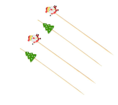 SILV Palito em Bambu p/ Petisco Natal - 2...